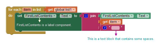 Display list items