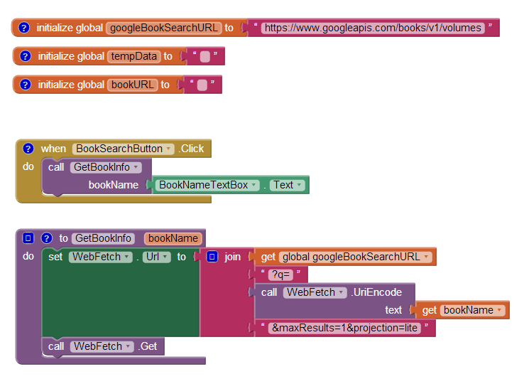 Fetch JSON data